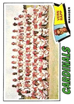 1977 Topps #183 St. Louis Cardinals CL/Vern Rapp MG