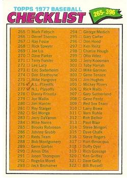 1977 Topps #356 Checklist 265-396