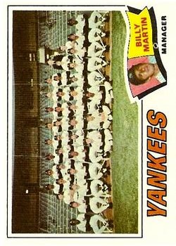 1977 Topps #387 New York Yankees CL/Billy Martin MG