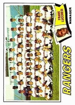 1977 Topps #428 Texas Rangers CL/Frank Lucchesi