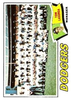 1977 Topps #504 Los Angeles Dodgers CL/Tom Lasorda MG