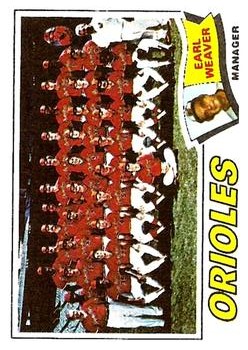 1977 Topps #546 Baltimore Orioles CL/Earl Weaver MG