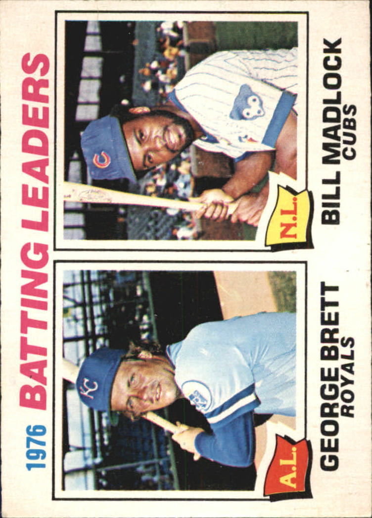 1977 O-Pee-Chee #1 George Brett/Bill Madlock LL