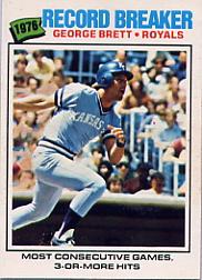 1977 O-Pee-Chee #261 George Brett RB/Most Consec. Games/Three Or More