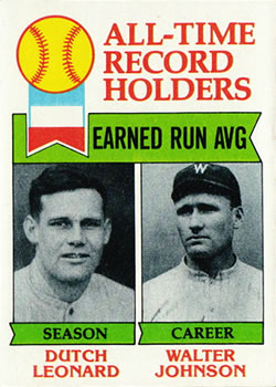 1979 Topps #418 Dutch Leonard ATL DP/Walter Johnson