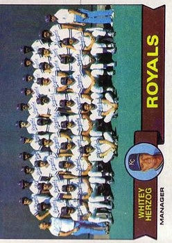 1979 Topps #451 Kansas City Royals CL/Whitey Herzog MG