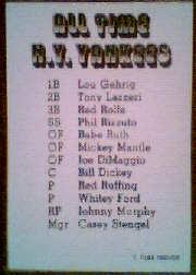 1980 Yankees Greats TCMA #6 Mickey Mantle back image