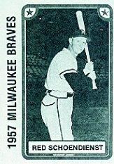1980 Braves 1957 TCMA #40 Red Schoendienst