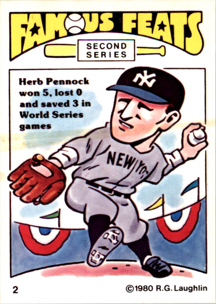 1980 Laughlin Famous Feats #2 Herb Pennock