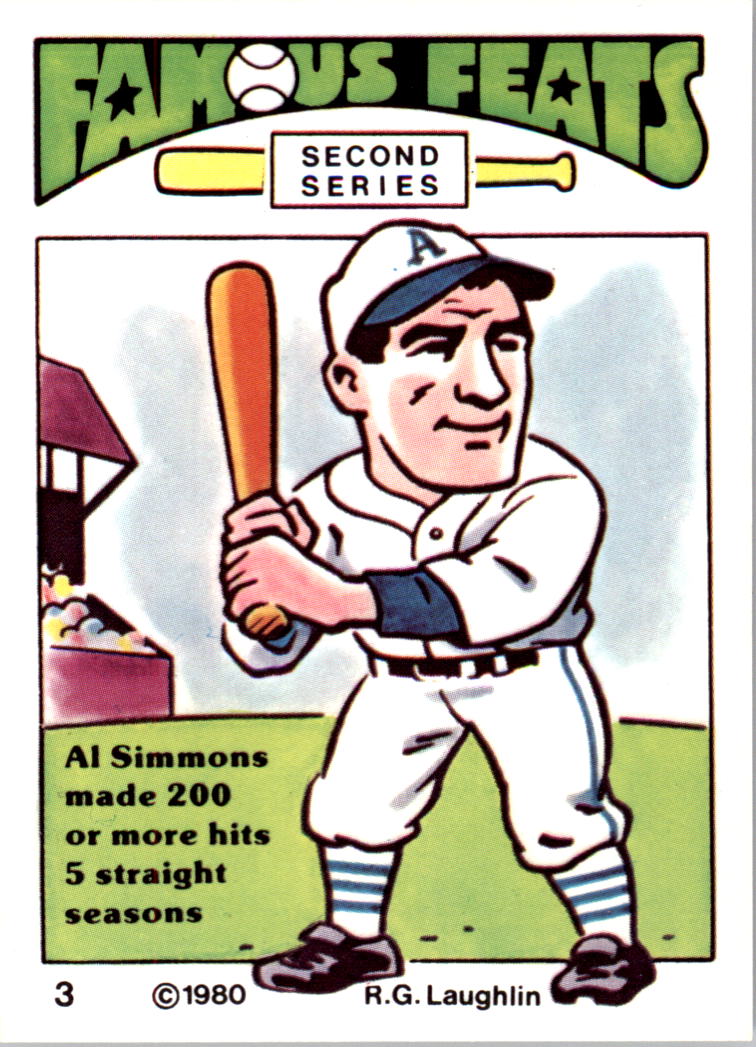 1980 Laughlin Famous Feats #3 Al Simmons