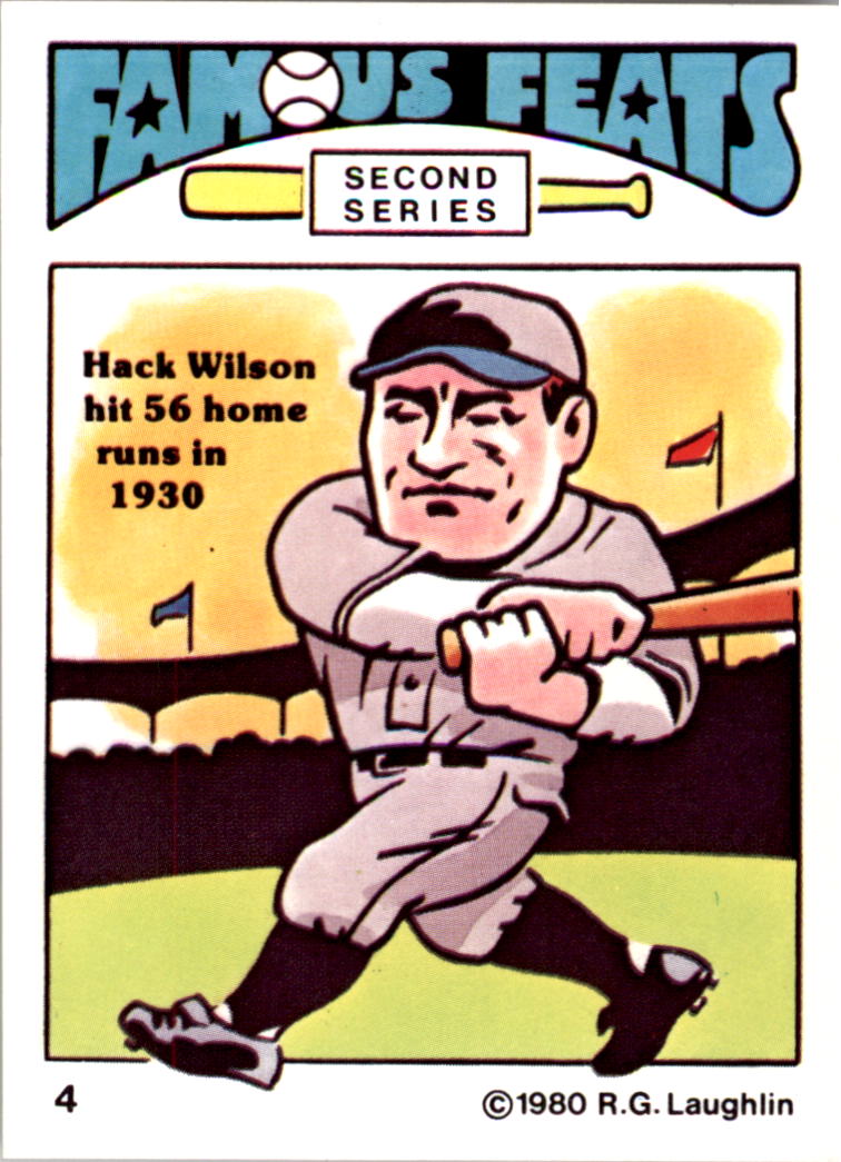 1980 Laughlin Famous Feats #4 Hack Wilson