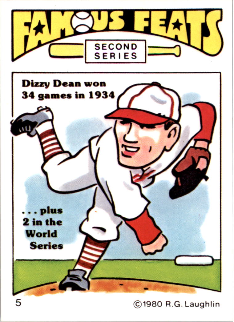 1980 Laughlin Famous Feats #5 Dizzy Dean