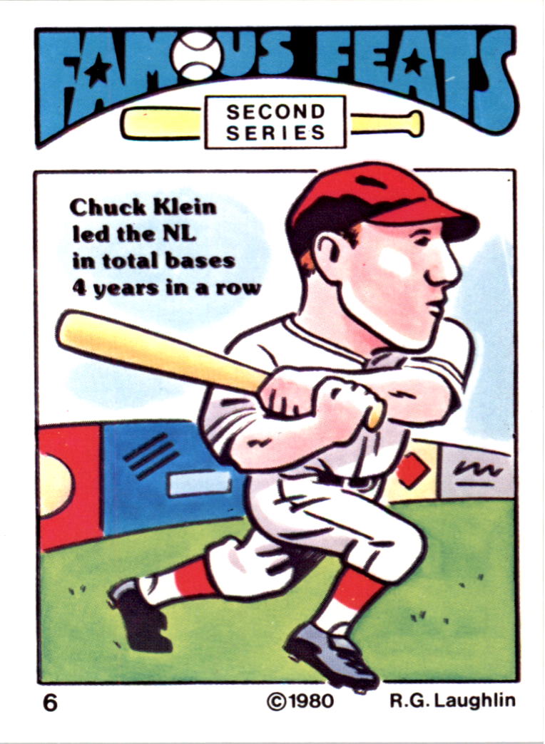 1980 Laughlin Famous Feats #6 Chuck Klein