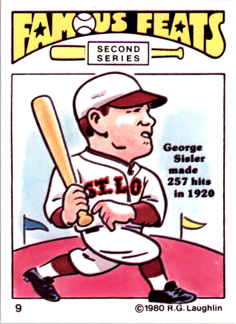 1980 Laughlin Famous Feats #9 George Sisler