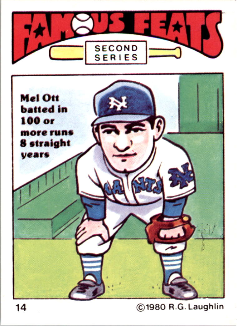 1980 Laughlin Famous Feats #14 Mel Ott
