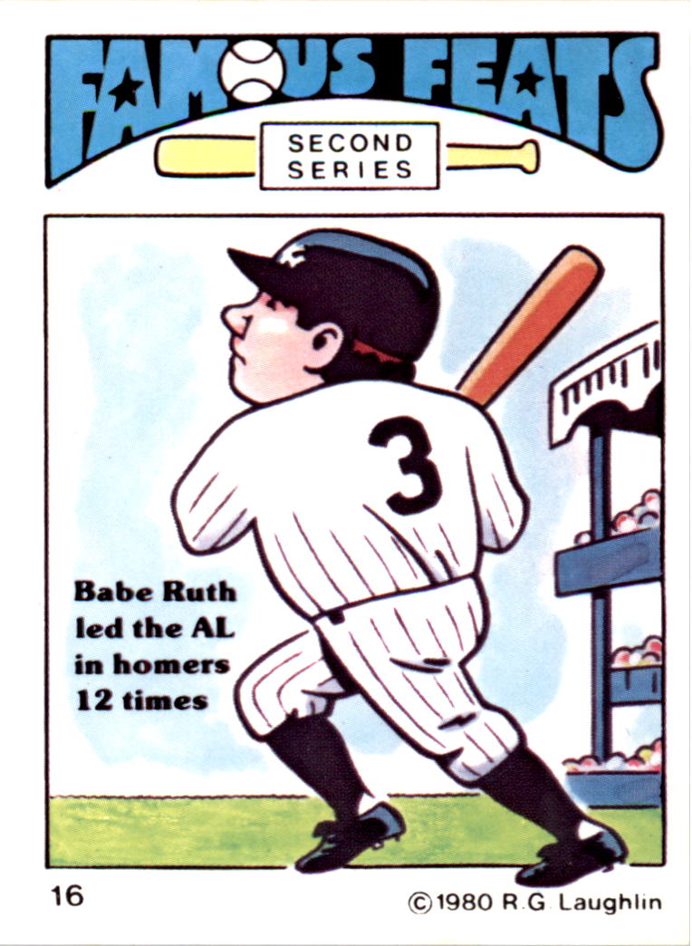 1980 Laughlin Famous Feats #16 Babe Ruth