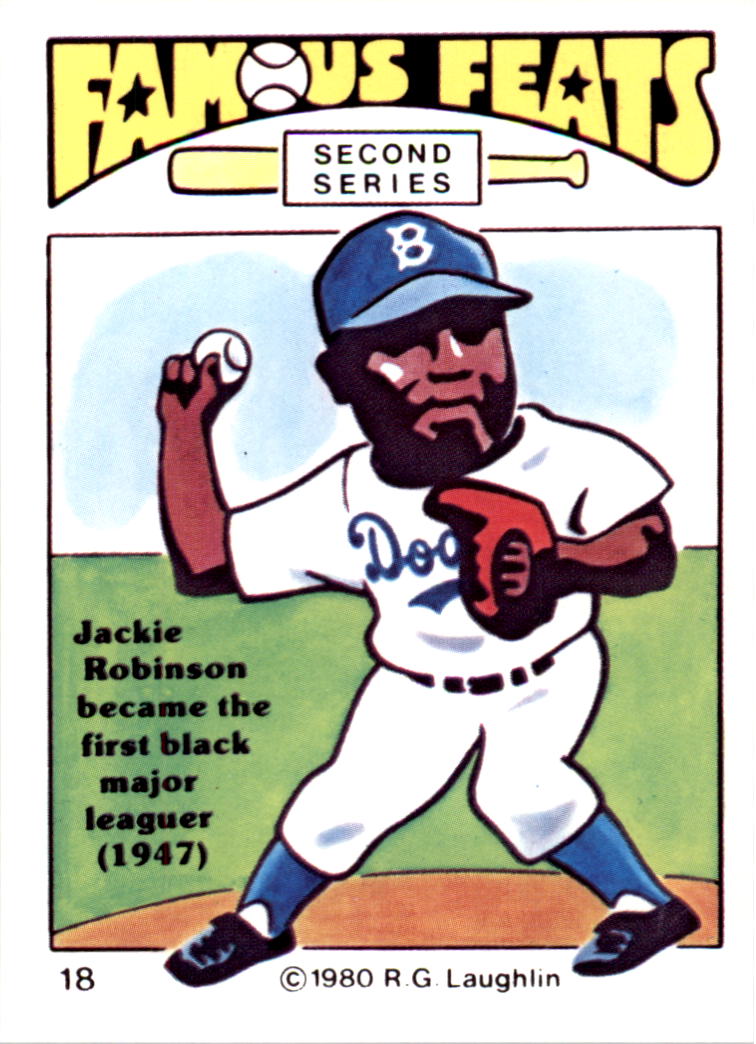 1980 Laughlin Famous Feats #18 Jackie Robinson