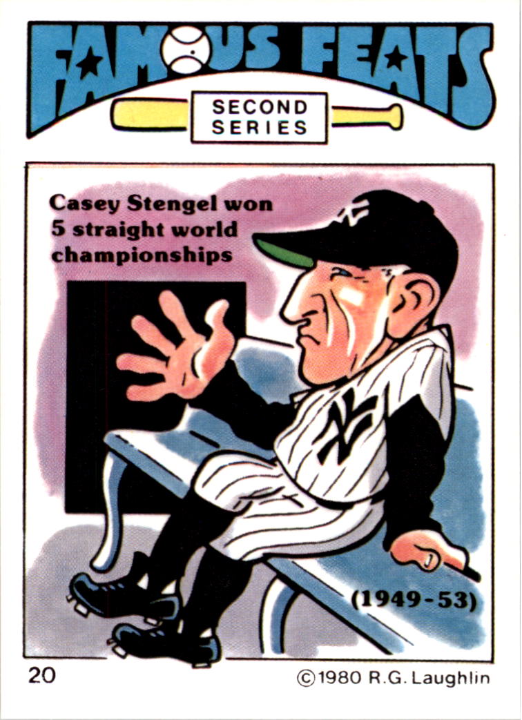 1980 Laughlin Famous Feats #20 Casey Stengel