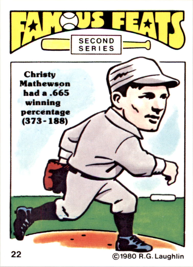 1980 Laughlin Famous Feats #22 Christy Mathewson