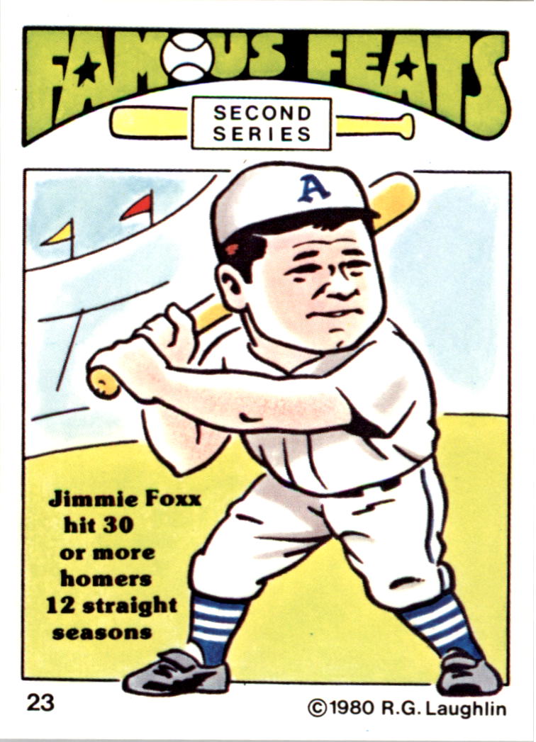 1980 Laughlin Famous Feats #23 Jimmie Foxx