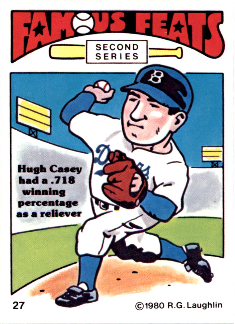 1980 Laughlin Famous Feats #27 Hugh Casey