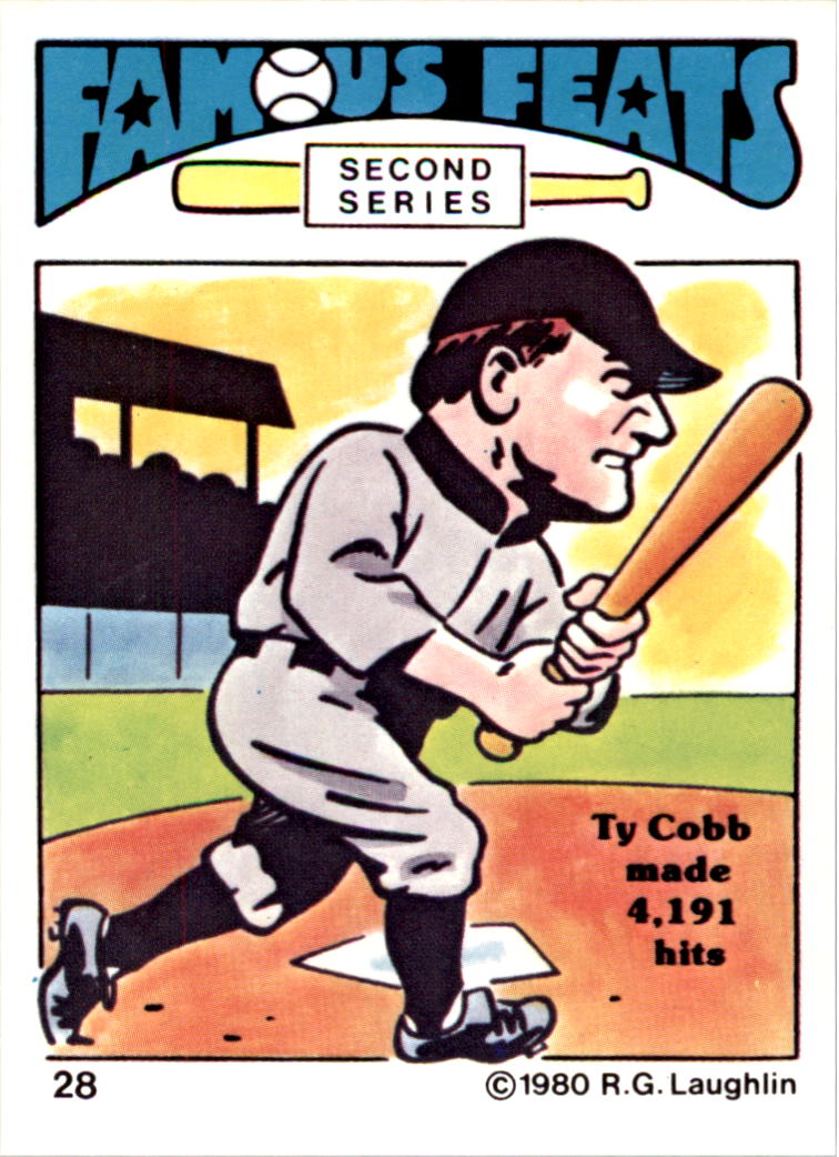 1980 Laughlin Famous Feats #28 Ty Cobb