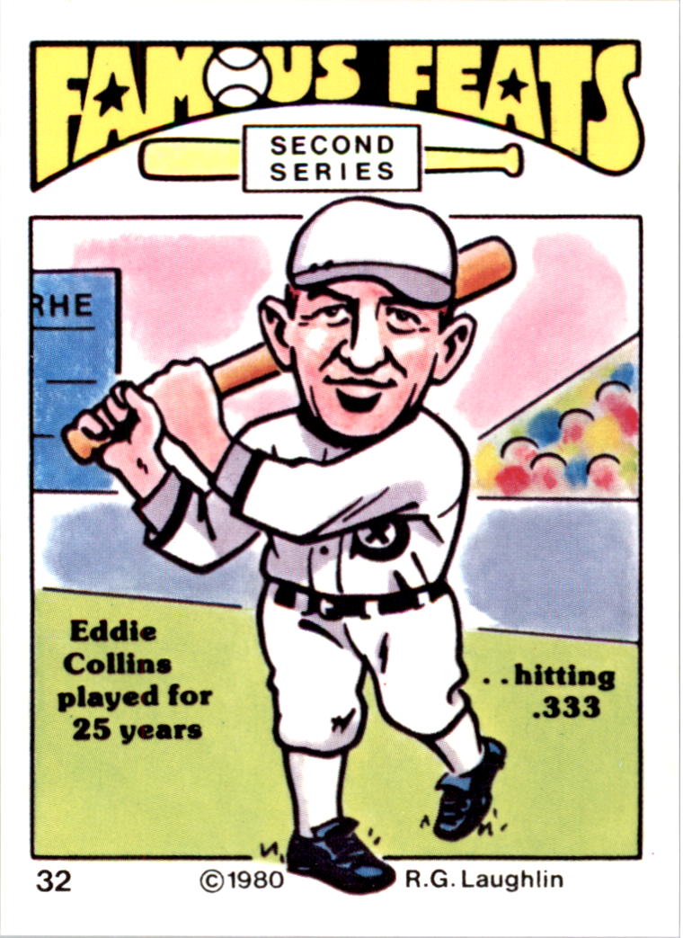 1980 Laughlin Famous Feats #32 Eddie Collins