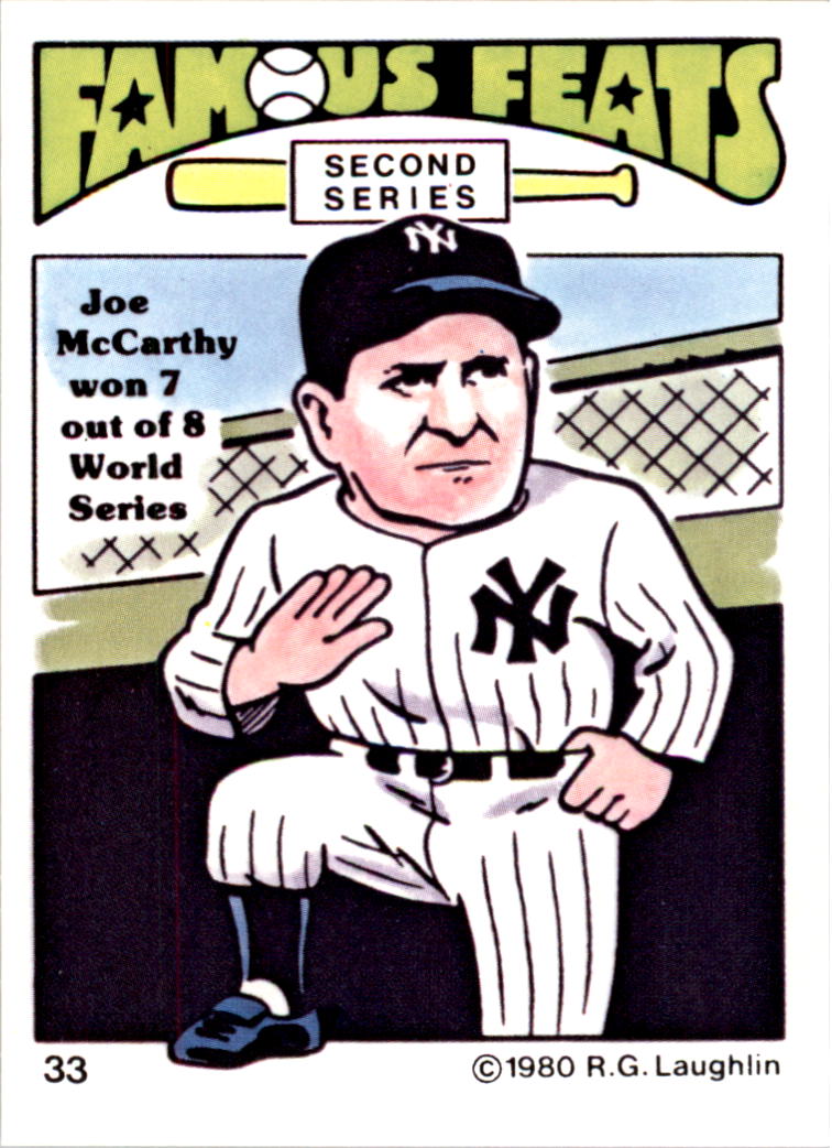 1980 Laughlin Famous Feats #33 Joe McCarthy