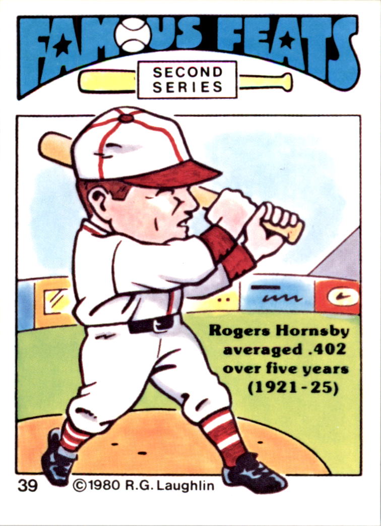 1980 Laughlin Famous Feats #39 Rogers Hornsby