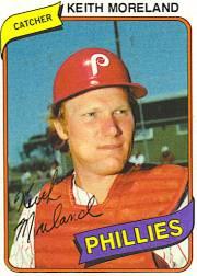 1980 Phillies Burger King #3 Keith Moreland *