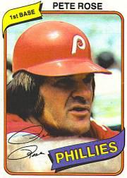 1980 Phillies Burger King #4 Pete Rose