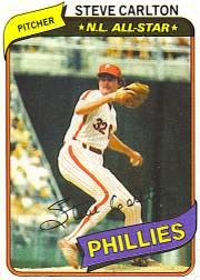 1980 Phillies Burger King #15 Steve Carlton