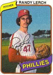1980 Phillies Burger King #18 Randy Lerch