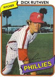 1980 Phillies Burger King #19 Dick Ruthven