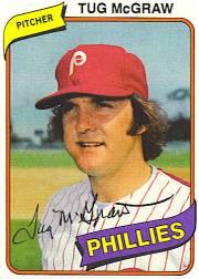 1980 Phillies Burger King #20 Tug McGraw