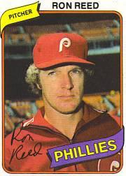 1980 Phillies Burger King #21 Ron Reed