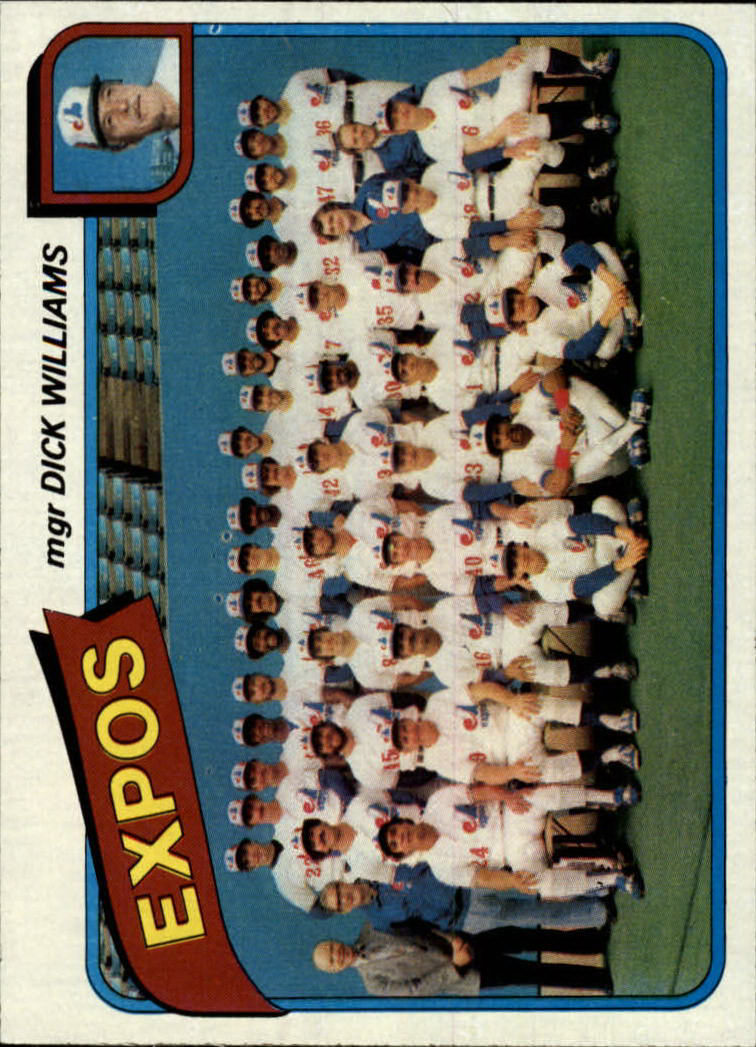 1980 Topps #479 Montreal Expos CL/Dick Williams MG
