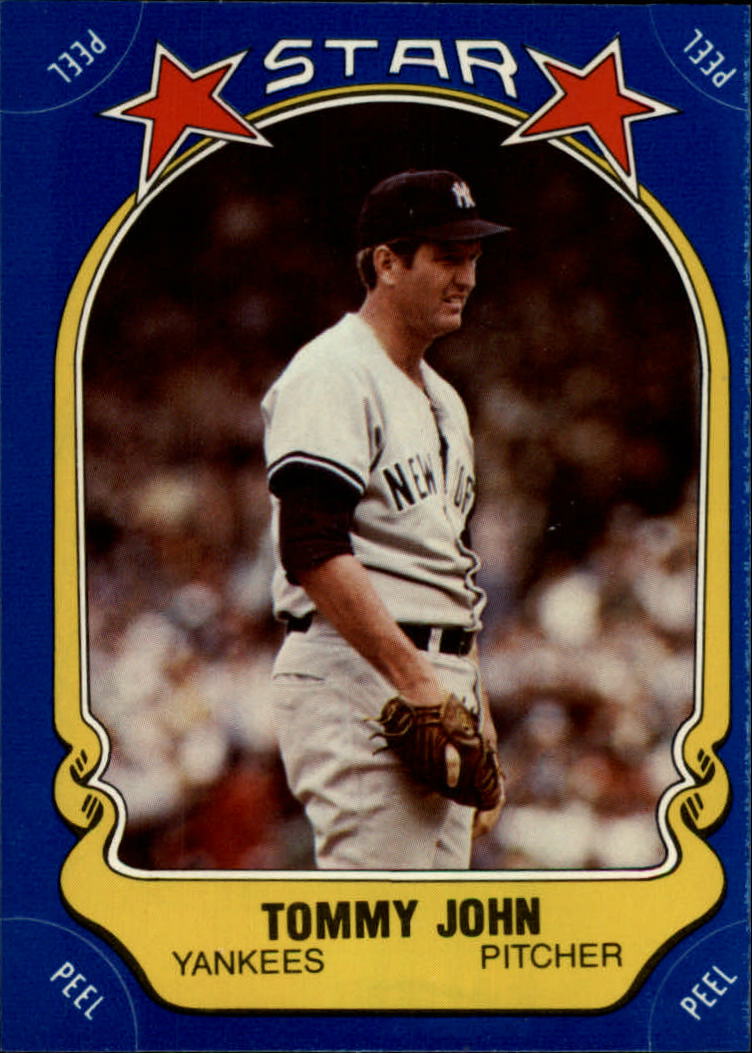 1981 Fleer Star Stickers #121 Tommy John