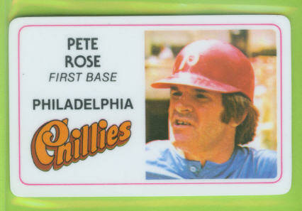 1981 Perma-Graphic Credit Cards #5 Pete Rose