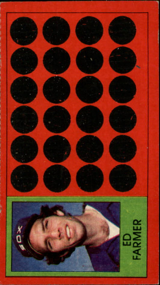 1981 Topps Scratchoffs #54a Ed Farmer Hat