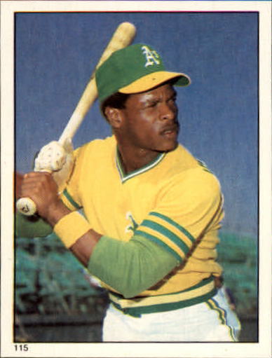 1981 Topps Stickers #115 Rickey Henderson