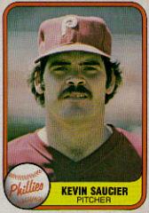 1981 Fleer #24B Kevin Saucier P2/Name on back Ken