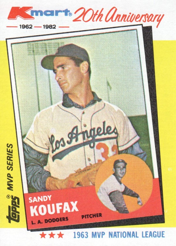 1982 K-Mart #4 Sandy Koufax: 63NL