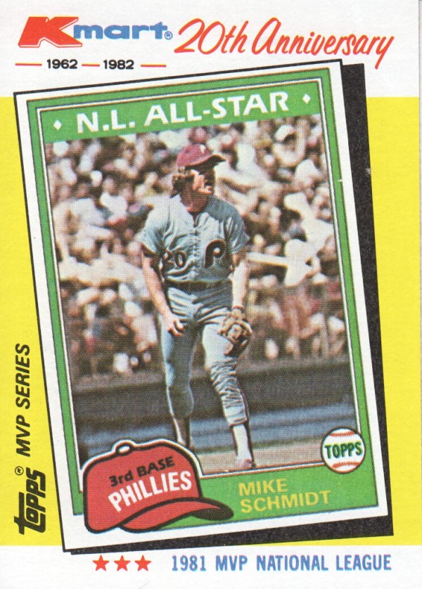 1982 K-Mart #41 Mike Schmidt: 81NL