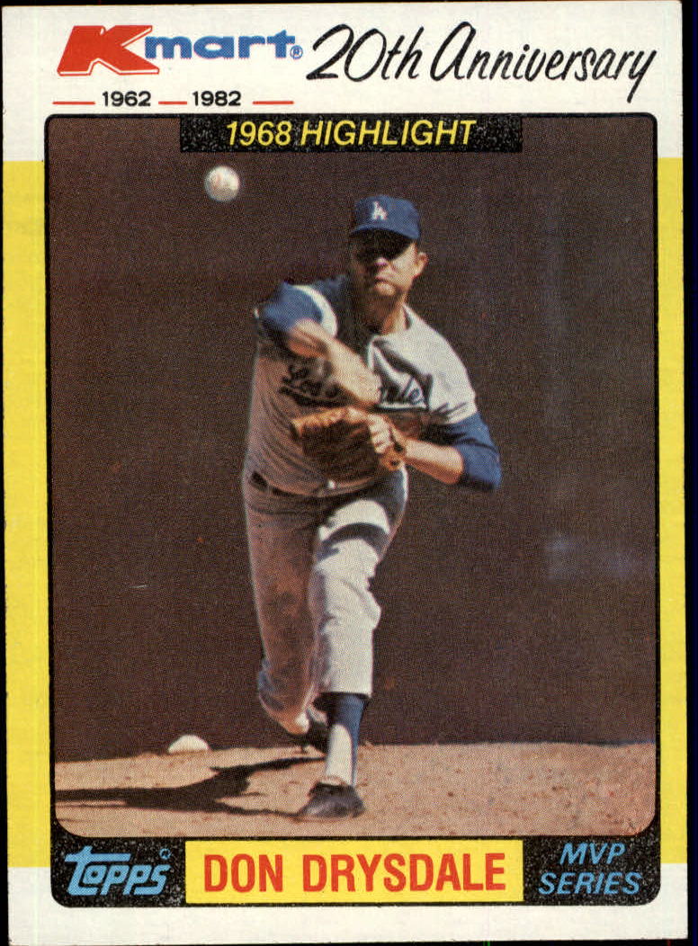 1982 K-Mart #42 Don Drysdale '68 HL/(Scoreless innings)