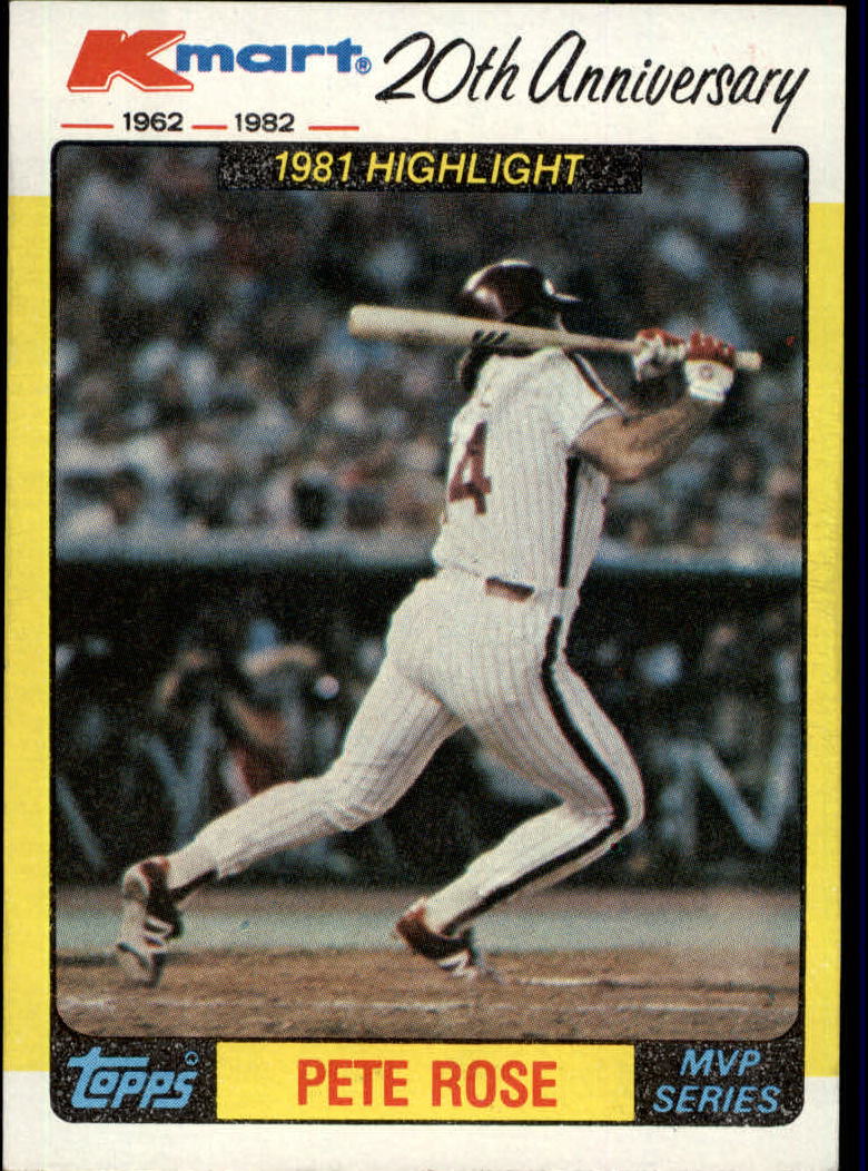 1982 K-Mart #44 Pete Rose '81 HL/(NL most hits)