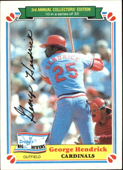 1983 Drake's #10 George Hendrick