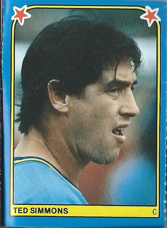 1983 Fleer Stickers #22 Ted Simmons