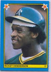 1983 Fleer Stickers #192 Rickey Henderson