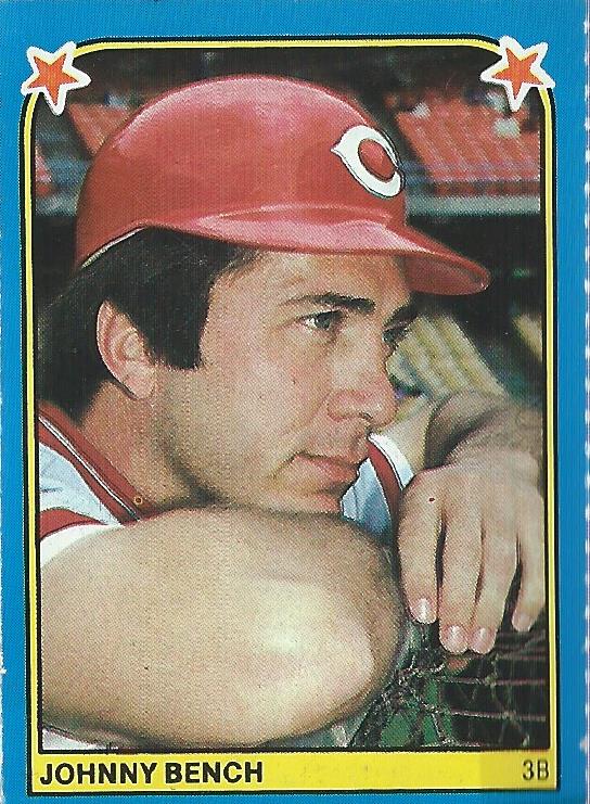 1983 Fleer Stickers #214 Johnny Bench
